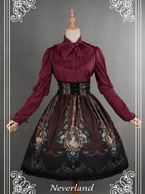 Vintage Palace Print Rococo Story Lolita Skirt