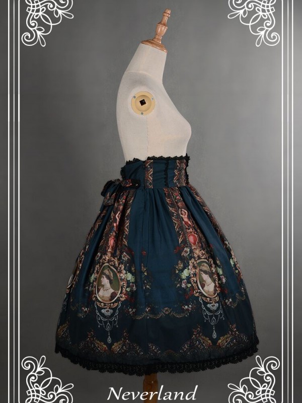 Vintage Palace Print Rococo Story Lolita Skirt