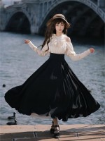【Rome Holiday】~lolita~Long sleeve Big hemline ONE-PIECE~Spring models 【Rome Holiday】~lolita~Long sleeve Big hemline ONE-PIECE~Spring models