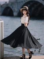 【Rome Holiday】~lolita~Long sleeve Big hemline ONE-PIECE~Spring models 【Rome Holiday】~lolita~Long sleeve Big hemline ONE-PIECE~Spring models