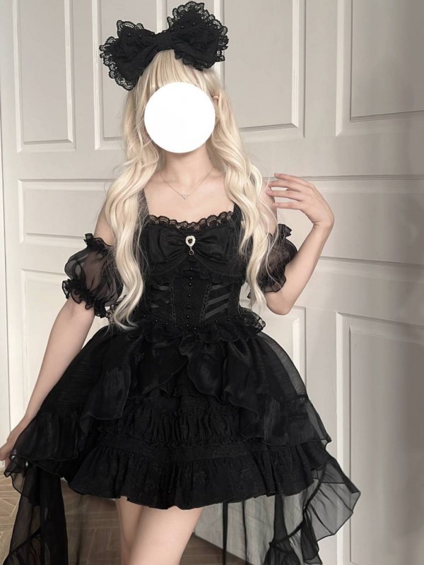 【Rose Story】~Lolita~Jumperskirt Summer dress~Black 【Rose Story】~Lolita~Jumperskirt Summer dress~Black