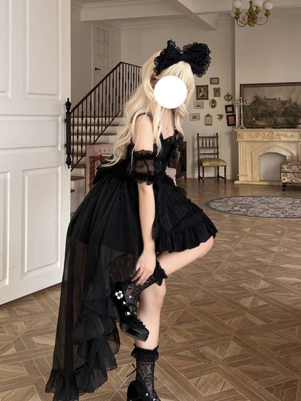 【Rose Story】~Lolita~Jumperskirt Summer dress~Black 【Rose Story】~Lolita~Jumperskirt Summer dress~Black