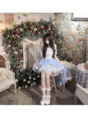 【Rose Story】~Lolita~Jumperskirt Summer dress~Blue