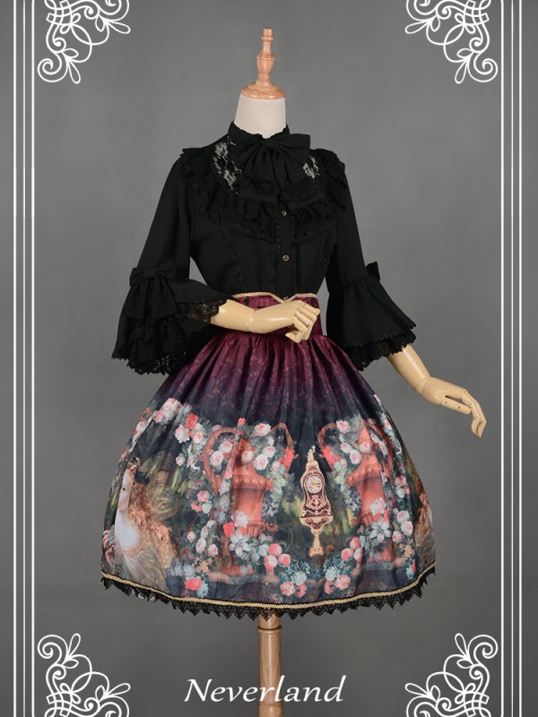Secret Garden Chiffon Short Lolita Sleeve Blouse