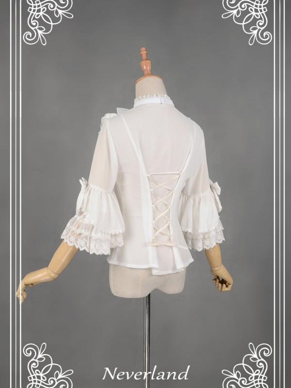 Secret Garden Chiffon Short Lolita Sleeve Blouse