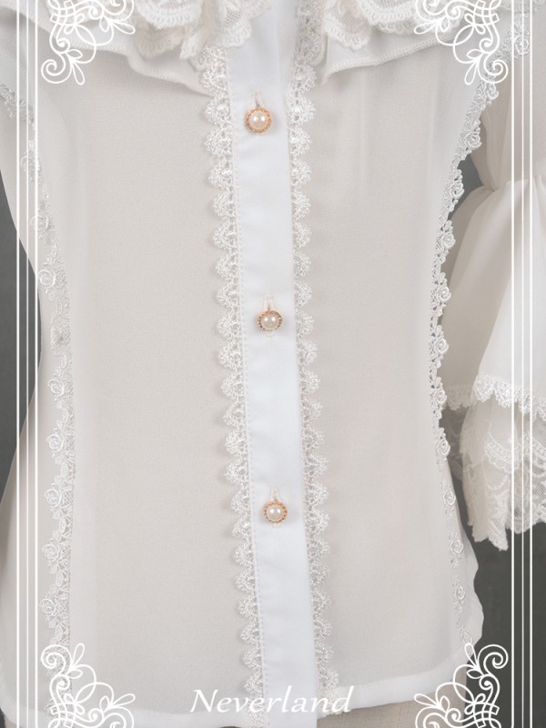 Secret Garden Chiffon Short Lolita Sleeve Blouse