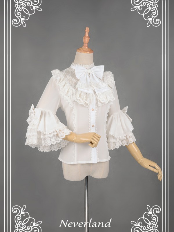 Secret Garden Chiffon Short Lolita Sleeve Blouse
