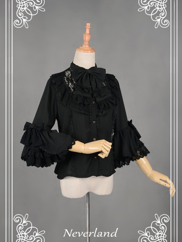 Secret Garden Chiffon Short Lolita Sleeve Blouse