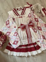 【Showa Sweet pet】~lolita~Red dress cute 【Showa Sweet pet】~lolita~Red dress cute