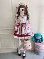 【Showa Sweet pet】~lolita~Red dress cute 【Showa Sweet pet】~lolita~Red dress cute
