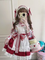 【Showa Sweet pet】~lolita~Red dress cute 【Showa Sweet pet】~lolita~Red dress cute