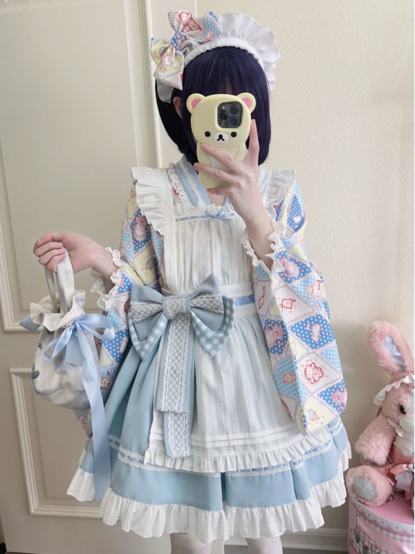 【Showa Sweet pet】~lolita~Blue dress cute 【Showa Sweet pet】~lolita~Blue dress cute