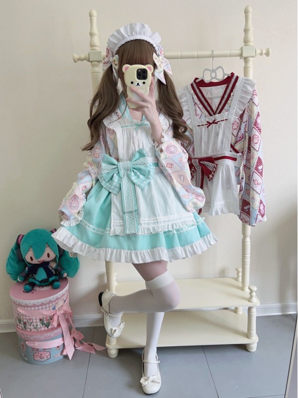 【Showa Sweet pet】~lolita~Green dress cute 【Showa Sweet pet】~lolita~Green dress cute