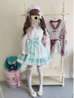 【Showa Sweet pet】~lolita~Green dress cute 【Showa Sweet pet】~lolita~Green dress cute