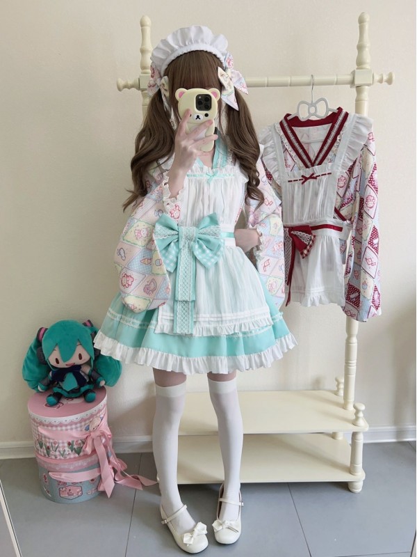 【Showa Sweet pet】~lolita~Green dress cute 【Showa Sweet pet】~lolita~Green dress cute