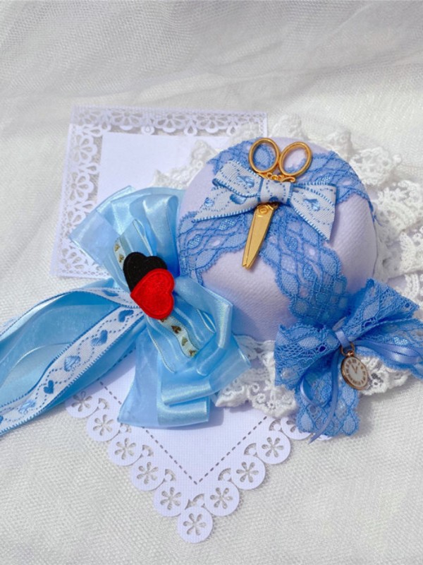 Sky Blue Mini Top Hat with Scissors