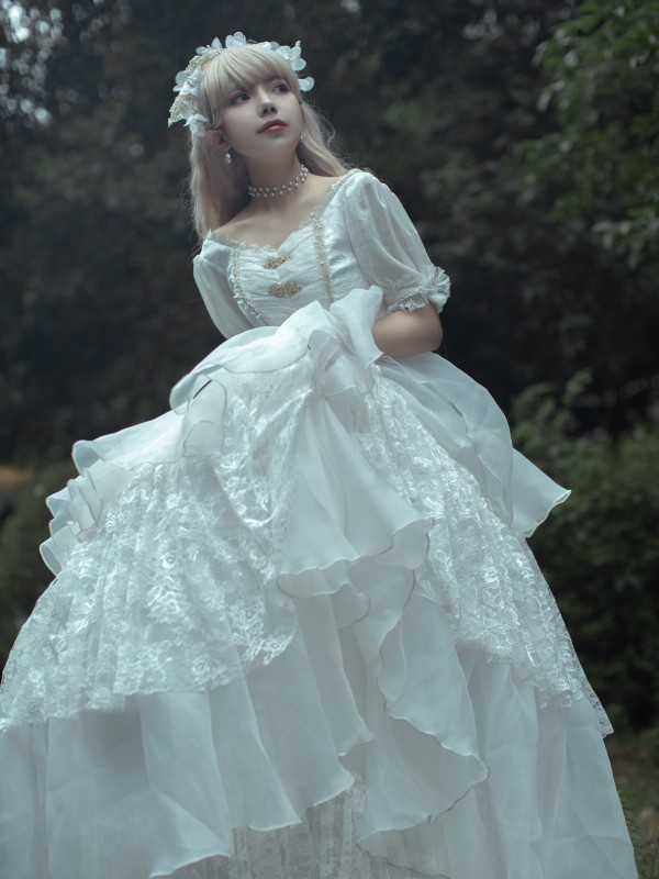 Snow Song Elegant Vintage Wedding One-piece Snow Song Elegant Vintage Wedding One-piece