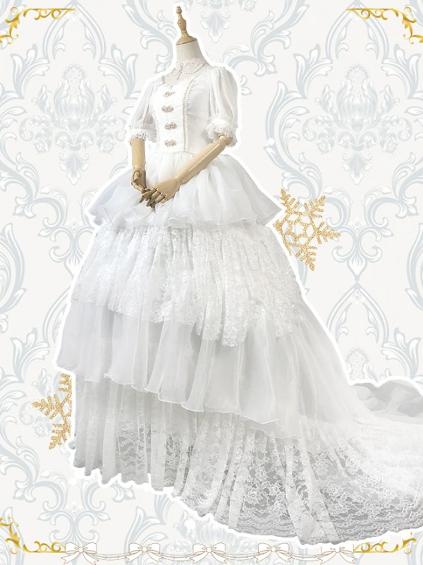 Snow Song Elegant Vintage Wedding One-piece Snow Song Elegant Vintage Wedding One-piece