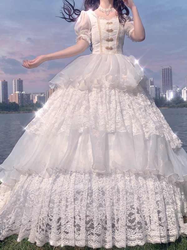 Snow Song Elegant Vintage Wedding One-piece Snow Song Elegant Vintage Wedding One-piece