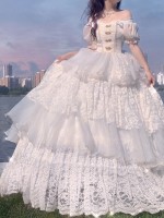 Snow Song Elegant Vintage Wedding One-piece Snow Song Elegant Vintage Wedding One-piece