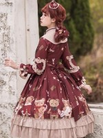 Aurorakiss original lolita long-sleeved OP spring and summer girl sweetheart dress Lolita spot dress Aurorakiss original lolita long-sleeved OP spring and summer girl sweetheart dress Lolita spot dress