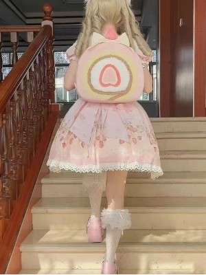 Strawberry Cake Roll Backpack