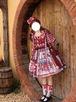Strawberry Rabbit House sweet and cute short sleeved dress Strawberry Rabbit House sweet and cute short sleeved dress