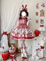 【Strawberry rabbit】~Lolita dress~Summer bubble sleeve 【Strawberry rabbit】~Lolita dress~Summer bubble sleeve