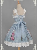 Sweet Summer Maidens Printed Ruffle Lolita Jumperskirt