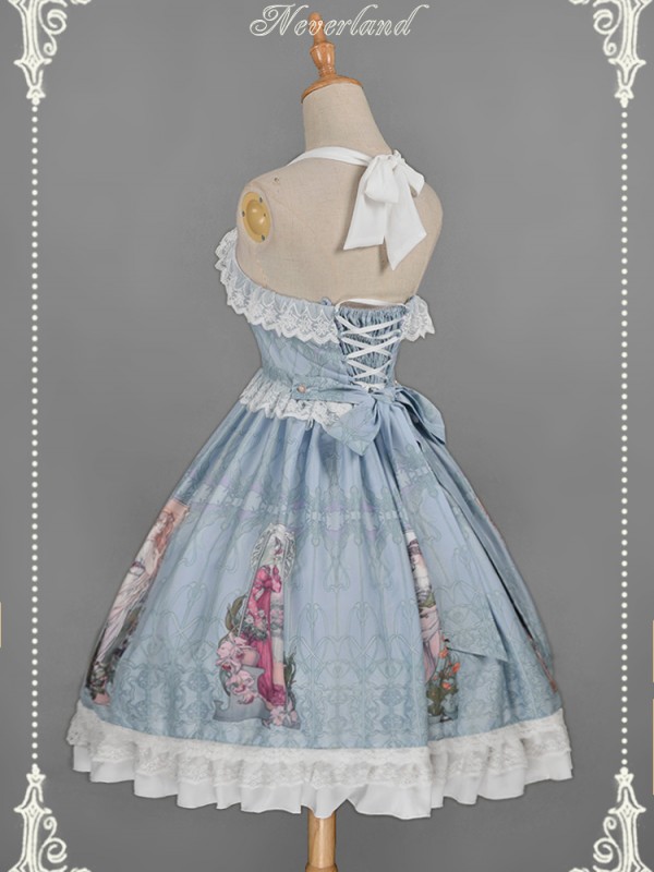Sweet Summer Maidens Printed Ruffle Lolita Jumperskirt