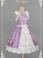 Sweet Summer Maidens Printed Ruffle Lolita Jumperskirt