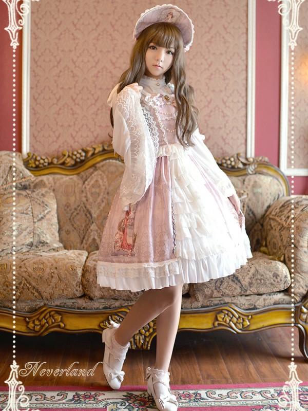 Sweet Summer Maidens Printed Ruffle Lolita Jumperskirt