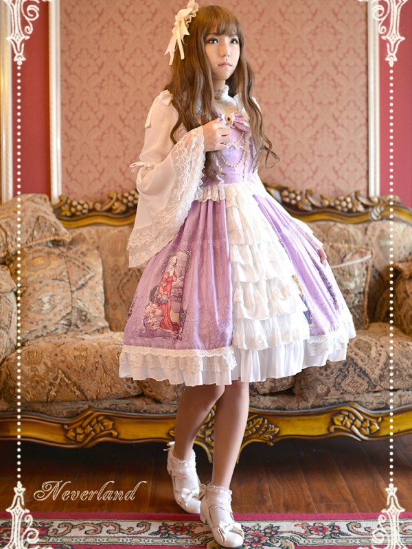 Sweet Summer Maidens Printed Ruffle Lolita Jumperskirt