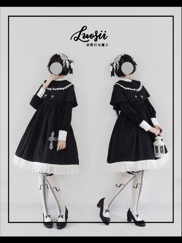 Sunday Gothic Nun Style One-piece