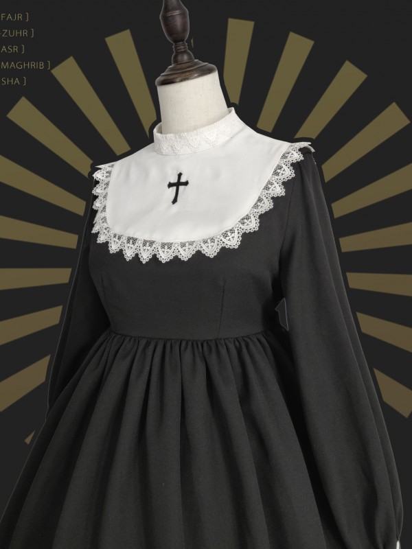 Sunday Gothic Nun Style One-piece