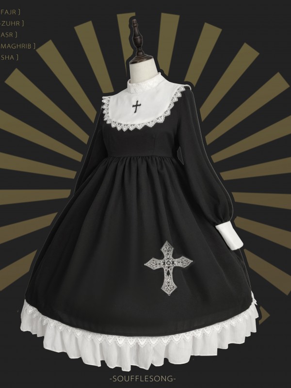 Sunday Gothic Nun Style One-piece
