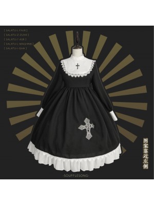 Sunday Gothic Nun Style One-piece