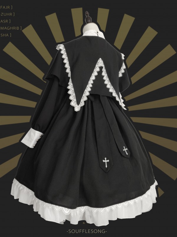 Sunday Gothic Nun Style One-piece