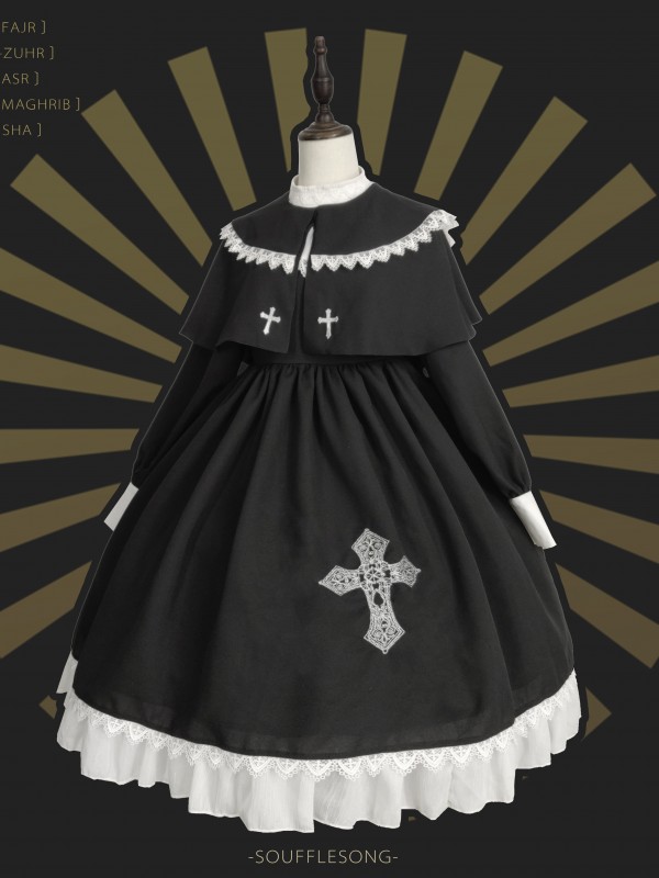 Sunday Gothic Nun Style One-piece