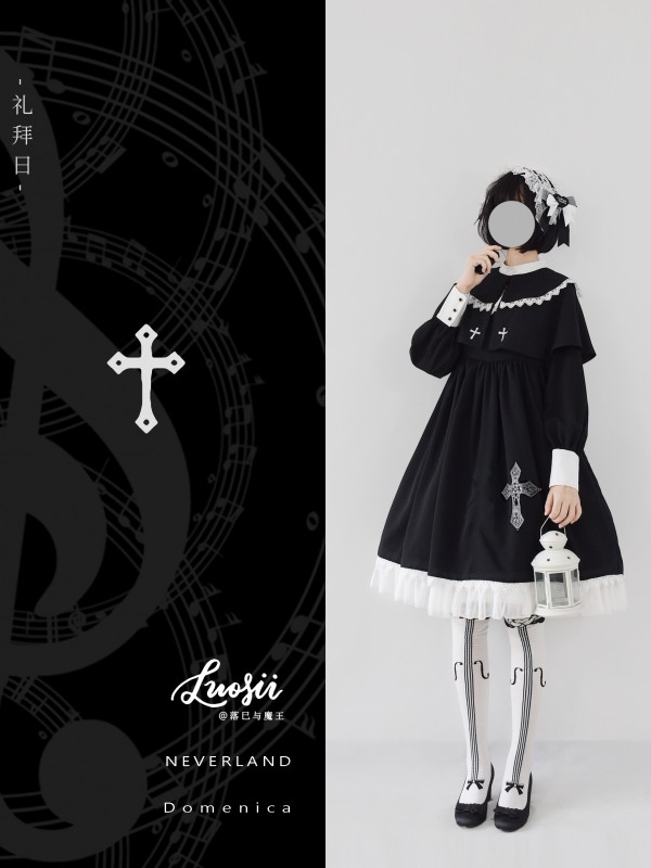 Sunday Gothic Nun Style One-piece