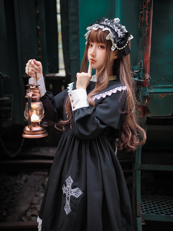 Sunday Gothic Nun Style One-piece