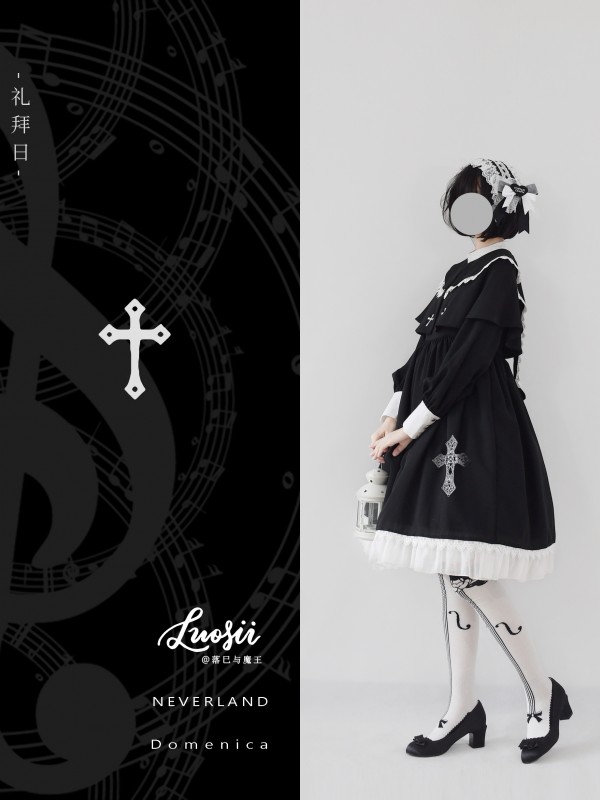 Sunday Gothic Nun Style One-piece