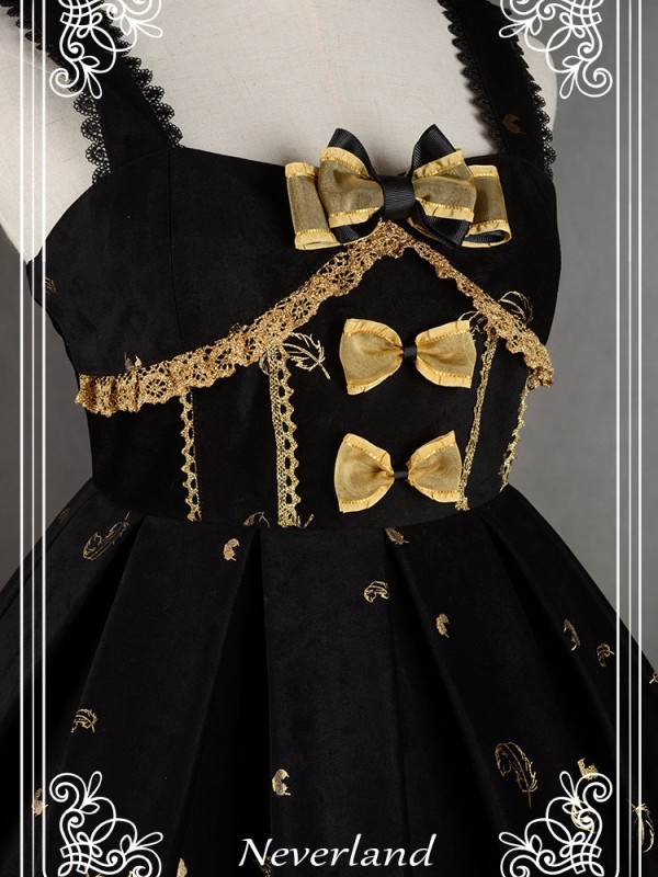 Elegant Vintage Palace Style Swan Lake Jumperskirt Lolita Suspenders Dress Elegant Vintage Palace Style Swan Lake Jumperskirt Lolita Suspenders Dress