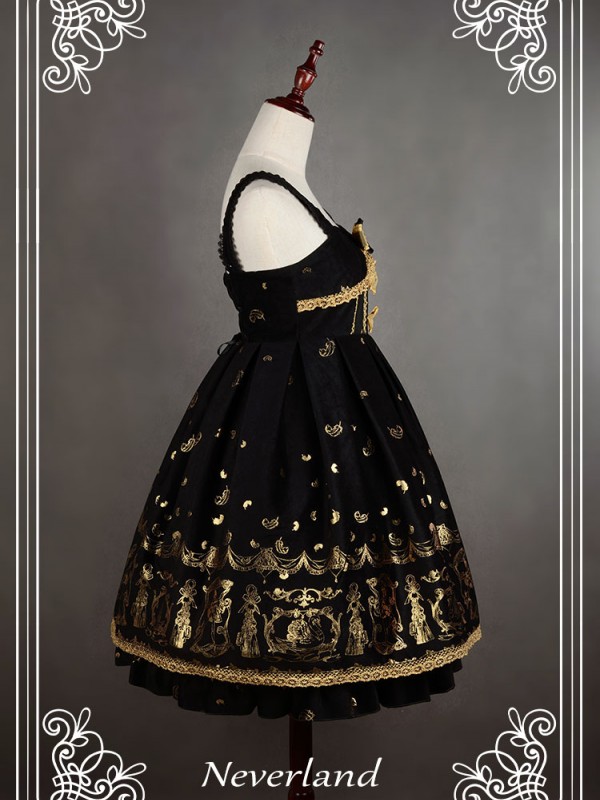 Elegant Vintage Palace Style Swan Lake Jumperskirt Lolita Suspenders Dress Elegant Vintage Palace Style Swan Lake Jumperskirt Lolita Suspenders Dress