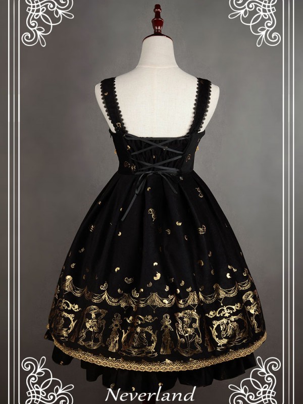 Elegant Vintage Palace Style Swan Lake Jumperskirt Lolita Suspenders Dress Elegant Vintage Palace Style Swan Lake Jumperskirt Lolita Suspenders Dress