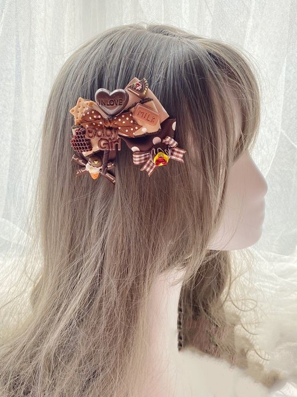 Sweet Brown Lollipop Hair Clip