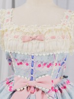 Sweet Cherry Print JSK Bow Belt Jumperskirt