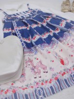 Sweet Cherry Deer Print Special Lolita Jumperskirt