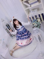 Sweet Cherry Deer Print Special Lolita Jumperskirt