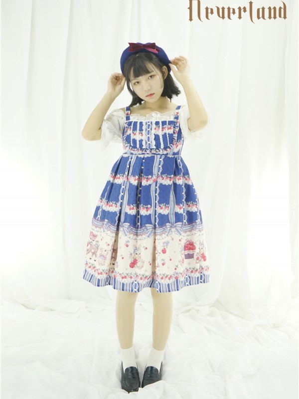 Sweet Cherry Deer Print Special Lolita Jumperskirt